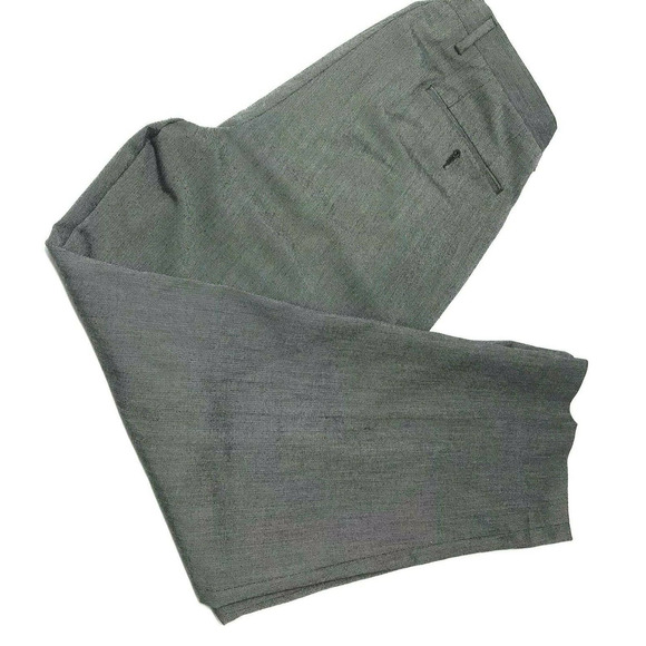 Nautica Rigger Dress Pants Mens 34 x 31 Black Tweed Pleated Altered Hem - Picture 8 of 8